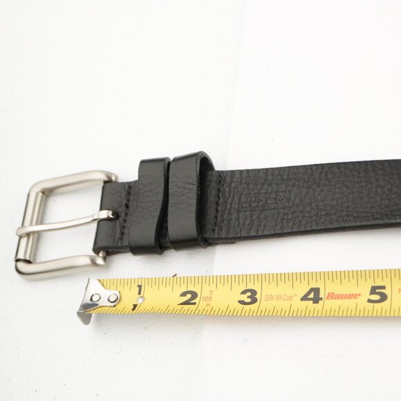 Levis Mens Belt Size 42 Pebbled Black Leather 1 1/4" Width Barrel Buckle Casual - Picture 10 of 12